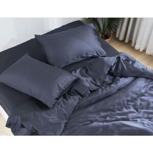 Doz By Sijo Complete Bamboo Sheet Set Sapphire Blue Queen 4pc Luxury NWOT